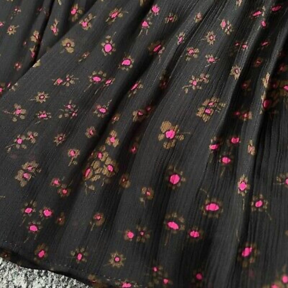 JACK WILLS Skirt Size 10 Chiffon Pleated Ditsy Floral Short Mini - Picture 3 of 7
